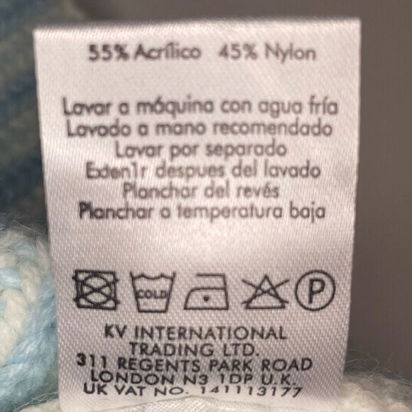 Paisie Striped Turtleneck Knit Jumper Sweater Blue Size L/XL - Picture 12 of 13
